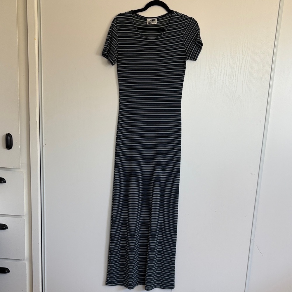 90’s vintage Striped Maxi Dress